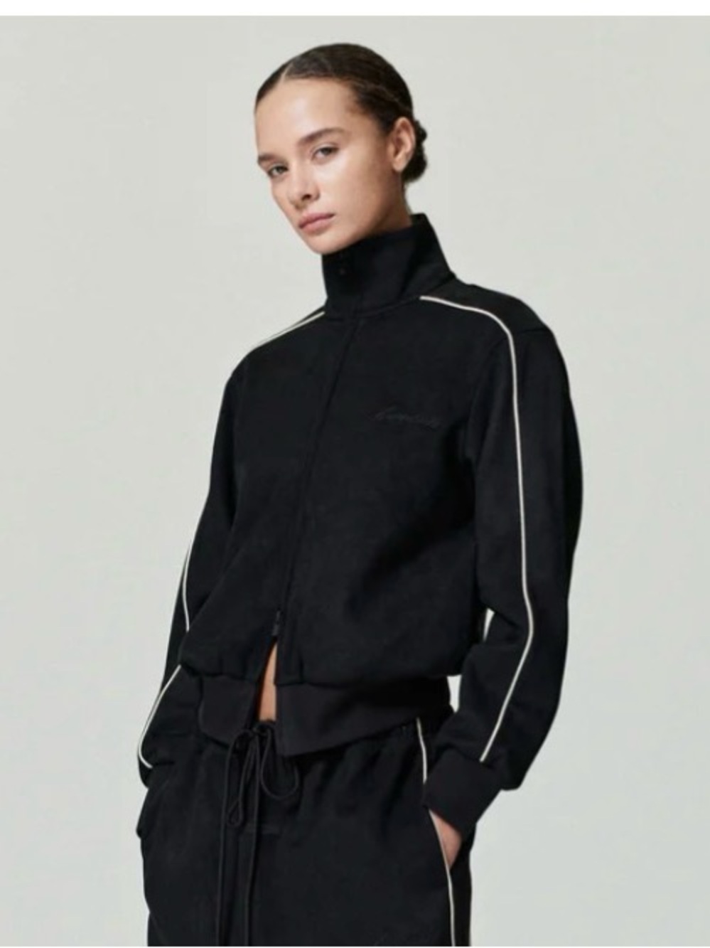 Fear of God Essentials  Black Embroidered Script Track Jacket NWT SOLD OUT